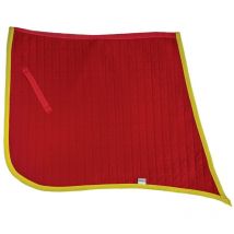 Vert et jaune - Sous-siège rectangulaire espagnol en coton matelassé à carreaux avec bord contrasté