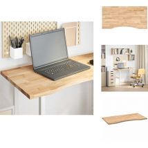 Vidaxl - Dessus de bureau non traité bois massif de chêne rectangulaire - Dessus De Bureau - Plan De Travail - Plan De Travail De Cuisine - Plan De