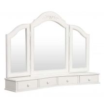 Decoration D ’ Autrefois - Dessus De Coiffeuse 3 Miroirs - mdf - Blanc - Interior's