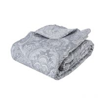 Dessus de Lit & 2 Taies "Marie" 240x260cm Gris Clair
