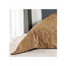 Dessus de lit Matelassé Fleuri 'kerala' - 240x260cm - Camel