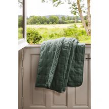 Dessus de lit matelassé aspect lavé-froissé 'Angkor' Toison D'or Angkor Eucalyptus - 220 x 240 cm