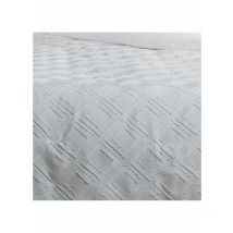 Dessus de lit motif losange blanc - 230x250cm - Blanc