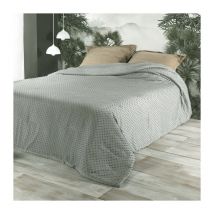 Dessus de lit "POMPON" - 250x260cm - Gris