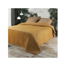 Dessus de lit 'pompon' - 250x260cm - Moutarde