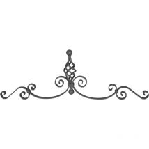 Deco Fer Forge - Dessus de portail - Hauteur 300mm largeur 900mm en plat de 20x5mm - Fer forgé - à souder