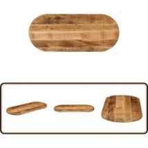 Dessus de table 100x50x3,8cm ovale bois massif de manguier brut - Dessus De Table - Plateau De Table - Table Ronde - Table Ovale - Bois Massif
