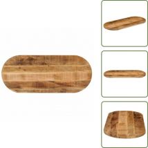 Dessus de table 110x40x2,5cm ovale bois massif de manguier brut - Dessus De Table - Plateau De Table - Table Ronde - Table Ovale - Bois Massif
