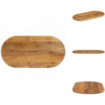 Dessus de table 120x50x2,5 cm ovale bois massif de manguier - Dessus De Table - Plateau De Table - Table Ronde - Table Ovale - Bois Massif