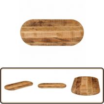 Dessus de table 120x50x2,5cm ovale bois massif de manguier brut - Dessus De Table - Plateau De Table - Table Ronde - Table Ovale - Bois Massif