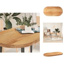Dessus de table 120x60x4 cm bois de chêne massif ovale - Dessus De Table - Plateau De Table - Plateau De Table Basse - Plateau De Table D'appoint