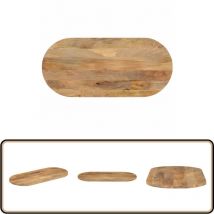 Dessus de table 140x50x2,5 cm ovale bois massif de manguier - Dessus De Table - Plateau De Table - Bois Massif - Manguier - Design Rustique