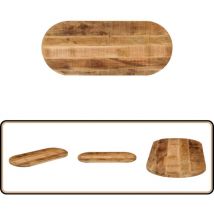 Dessus de table 140x60x2,5cm ovale bois massif de manguier brut - Dessus De Table - Plateau De Table - Table Ronde - Table Ovale - Bois Massif