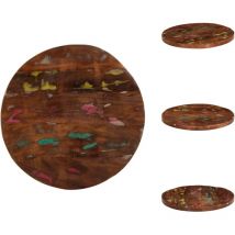 Dessus de table Ø 60x2,5 cm rond bois massif de récupération - Dessus De Table - Table En Bois - Table Ronde - Mobilier Rustique - Décoration