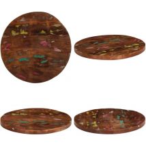 Dessus de table Ø 60x2,5 cm rond bois massif de récupération - Dessus De Table - Table En Bois - Table Ronde - Mobilier Rustique - Décoration