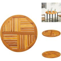 Dessus de table Ø70x2 cm rond bois massif d'acacia - Dessus De Table - Plateau De Table - Plateau De Table De Remplacement - Plateau De Table En Bois
