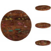 Vidaxl - Dessus de table ø 70x2,5 cm rond bois massif de récupération - Dessus De Table - Table Ronde - Bois Massif - Récupéré - Design Rustique