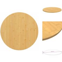 Dessus de table Ø80x1,5 cm bambou - Dessus De Table - Plateau De Table - Table Basse - Table D'appoint - Table En Bambou