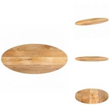 Dessus de table 80x40x3,8 cm ovale bois massif de manguier - Dessus De Table - Table Ronde - Table Ovale - Bois Massif - Manguier