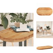 Vidaxl - Dessus de table 80x40x4 cm bois de chêne massif ovale - Dessus De Table - Plateau De Table - Plateau De Table Basse - Plateau De Table