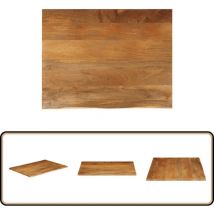 Dessus de table à bord vivant 110x80x2,5cm bois massif manguier - Dessus De Table - Table Basse - Table En Bois - Bois Massif - Manguier