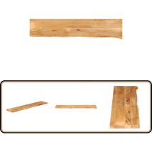 Dessus de table à bord vivant 140x40x2,5cm bois massif manguier - Dessus De Table - Table Basse - Table En Bois - Bois Massif - Manguier