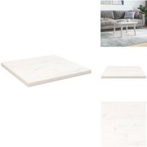 Dessus de table blanc 60x60x2,5 cm bois de pin massif - Plateau De Table - Dessus De Table - Table Basse - Table D'appoint - Table En Bois