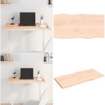 Dessus de table bois chêne massif non traité bordure assortie - Plateau De Table - Dessus De Table - Chêne Massif - Meuble De Salle À Manger