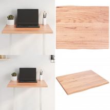 Dessus de table bois chêne massif traité bordure assortie - Dessus De Table - Plateau De Table - Table En Bois - Chêne Massif - Meuble De Salle à