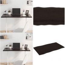 Dessus de table bois chêne massif traité bordure assortie - Dessus De Table - Plateau De Table - Table En Bois - Chêne Massif - Meuble De Salle à