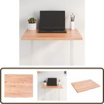 Dessus de table bois chêne massif traité bordure assortie - Dessus De Table - Plateau De Table - Table En Bois - Chêne Massif - Meuble De Salle à