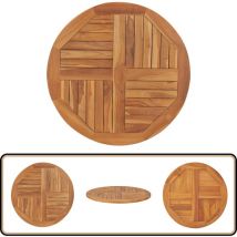 Dessus de table Bois de teck solide Rond 2,5 cm 80 cm - Dessus De Table - Plateau De Table - Bois De Teck - Table Ronde - Mobilier Intérieur