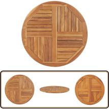 Dessus de table Bois de teck solide Rond 2,5 cm 90 cm - Dessus De Table - Plateau De Table - Bois De Teck - Table Ronde - Mobilier Intérieur