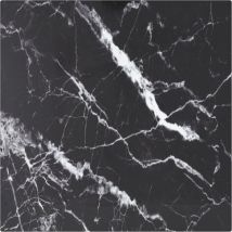 Dessus de table Noir 30x30 cm 6mm Verre trempé et design marbre