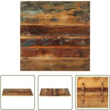 Niceone - The Living Store Dessus de table carré 60x60 cm 15-16 mm Bois de récupération - Dessus De Table - Bois Massif - Table Basse - Meuble