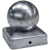 Winox - Chapeau Boule galvanisé - Dessus de poteau 9x9 cm Lot de 2