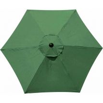 Iflair - Housse de rechange pour parasol, 6 baleines, 2 m, imperméable, anti-UV, tissu de rechange, vert foncé