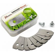 Déstockage,Lot de 30 lames de rechange en titane pour robot tondeuse Bosch Indego (3 g - 0,75 mm)Couleur argent- Qualité supérieure - Avec concept