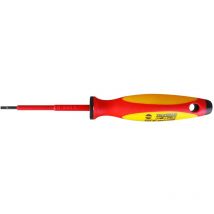 Destornillador Electricista Plano Aislado 1000V 2,5x0,4mm Techman