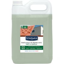 Starwax - Destructeur de dépôts verts prêt à l'emploi pour toitures, murs et sols extérieurs 5L