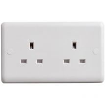 Unswitched Socket 2-Gang 13A DETVC1208 - Deta