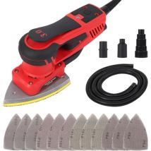 Lunsy - Detailschleifer, EC-Bürstenloser Motor, 350 w, geringe Vibration, 10.000 U/min, für Holzbearbeitung, Polieren, mit 12 Blatt Schleifpapier