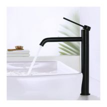 Miscelatore per Lavabo Nero Rubinetto per Lavabo alto Rubinetto per Bagno Girevole a 360° Rubinetto per Bagno Moderno in Acciaio Inossidabile - Detbom