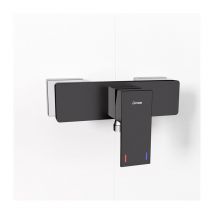 Mitigeur de Douche Mural Mitigeur Monocommande Douche Robinet de Douche Mécanique Mélangeur Douche Noir - Detbom