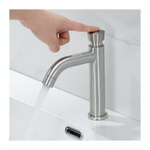 Bunthaus - Robinet de Lavabo Eau Froide Uniquement Robinet Poussoir Eau Froide Robinet Lave-Mains Robinetterie pour Toilettes wc Invités