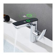 Detbom - Robinet de Lavabo led Mitigeur de salle de bain Monocommande Robinet Chromé pour Salle de Bain Moderne