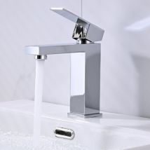 Detbom - Robinet Salle Bain Chromé Mitigeur De Lavabo Pour Eau Froide Chaude Disponible Robinet Lavabo En Acier Inoxydable Robinet Lave Mains