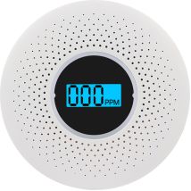 Lifcausal - Détecteur combiné de fumée et de monoxyde de carbone avec alarme sonore et clignotante et alarme à led Détecteur intelligent de fumée et