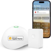 Meross - détecteur de fuite d'eau intelligent (avec hub), détecteur d'indondation compatible avec apple homekit et smartthings, capteur d