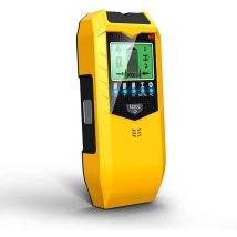 Sjqka - Détecteur de goujons 5 en 1 avec ecran lcd HD,des poutres en bois et des câbles électriques - jaune